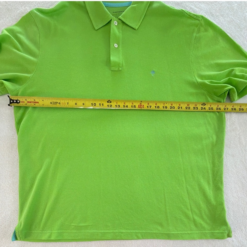 Lilly Pulitzer Atlantique Polo Men XXL Lime Green Cotton Pique Short Sleeve - Picture 8 of 9